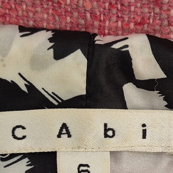 Cabi Madison Avenue Pink Tweed Coat - Size 6 - Picture 16 of 16